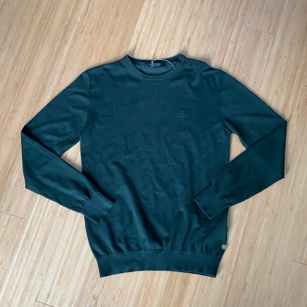 SCOTCH & SODA Crewneck Classic Fit Green Sweater
